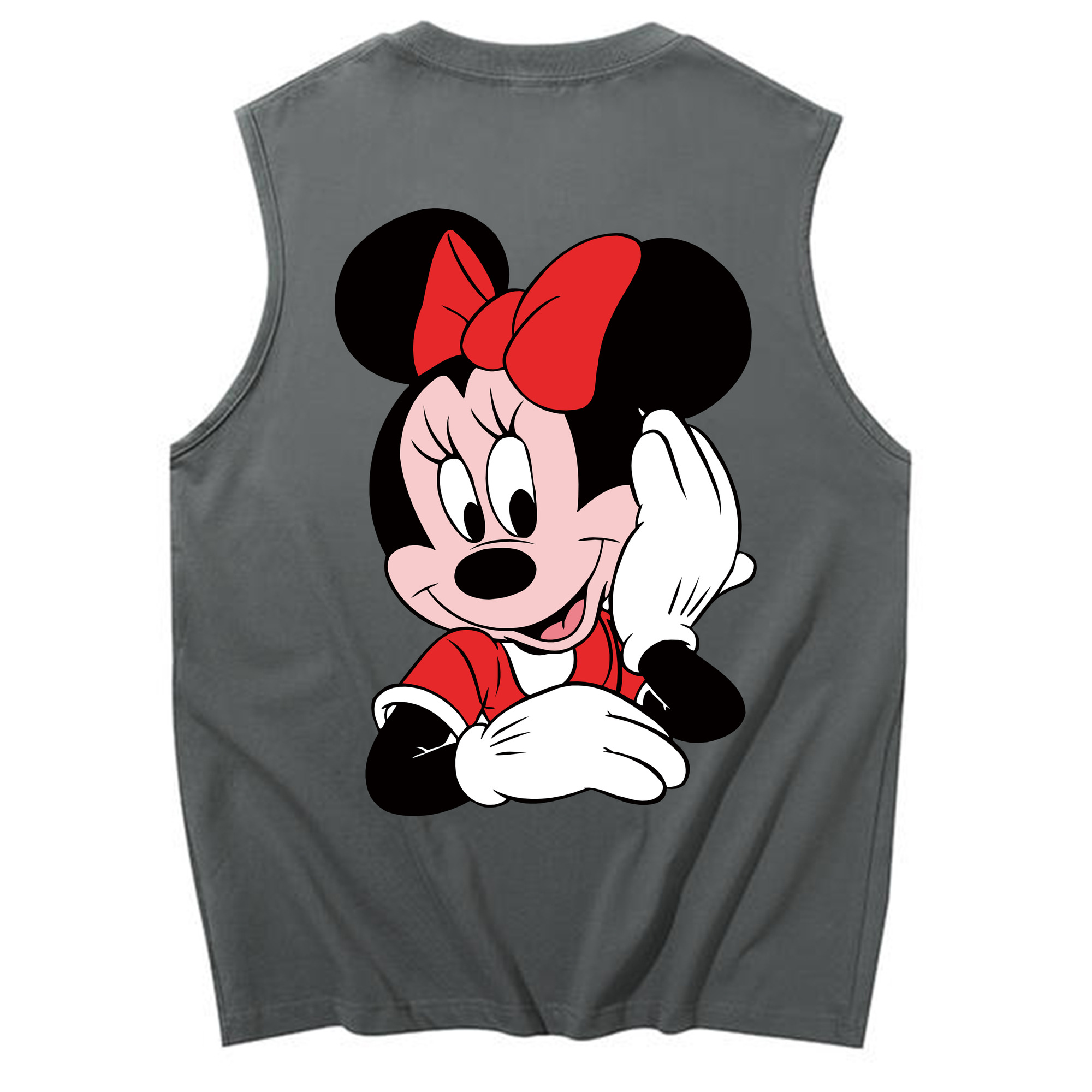 ミッキーマウス Mickey Mouse コットン100％タンクトップ（背面プリント）